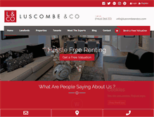 Tablet Screenshot of luscombelettings.co.uk